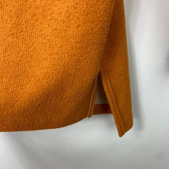 Anthropologie Rib Knit Funnel Neck Sweater Oversized Orange Long Sleeve‎ Boho XS - Picture 8 of 14